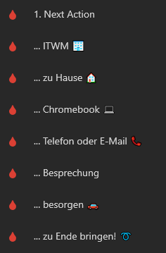 Kontext-Listen in Todoist